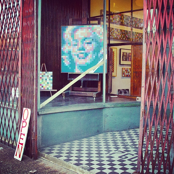 Marilyn Monroe art displayed at art gallery in Rock Island, Illinois